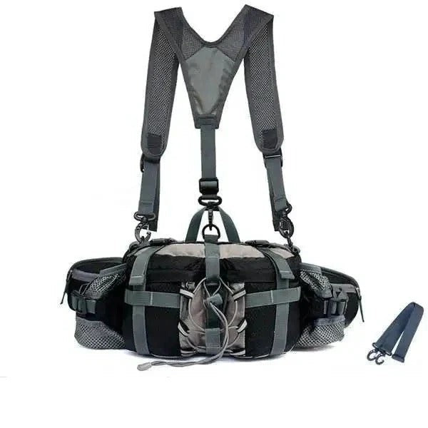 Waist Bag Adjustable Strap & Multiple Zippered Pockets