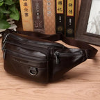 Waist Bag Genuine Cowhide Leather Adjustable Strap