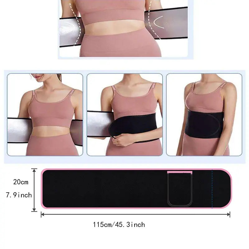 Waist Belt Neoprene Heat-Trapping Adjustable Fit 47 Inch