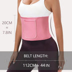 Waist Belt Neoprene Heat-Trapping Adjustable Fit 47 Inch
