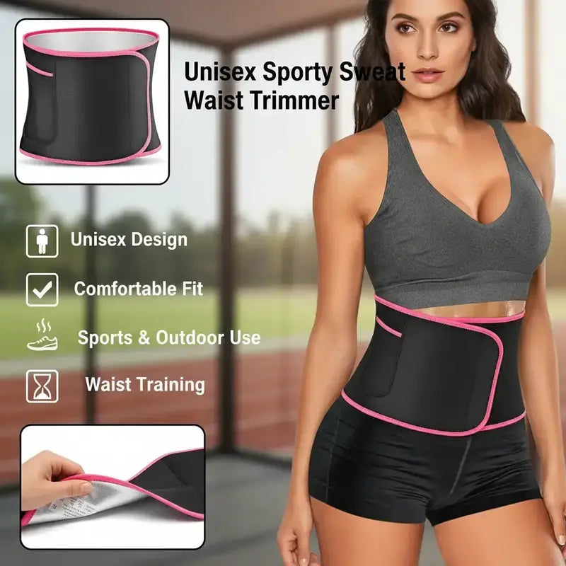 Waist Belt Neoprene Heat-Trapping Adjustable Fit 47 Inch
