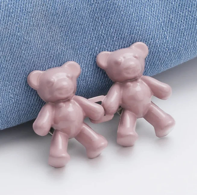 Waist Clip Adjustable Metal Bear Motif
