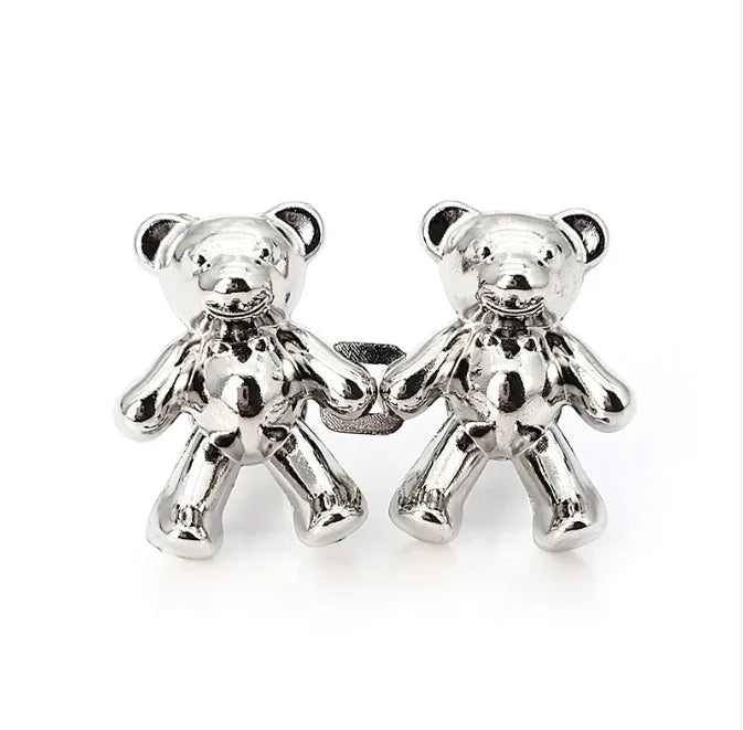 Waist Clip Adjustable Metal Bear Motif