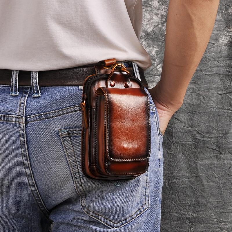 Waist Pack Full-Grain Leather RF Shielding