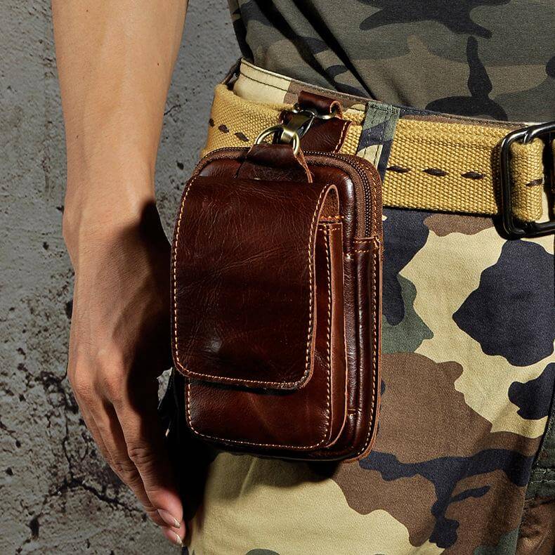 Waist Pack Full-Grain Leather RF Shielding