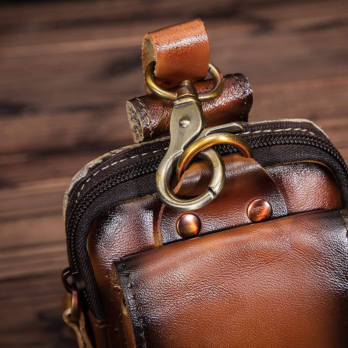 Waist Pack Full-Grain Leather RF Shielding