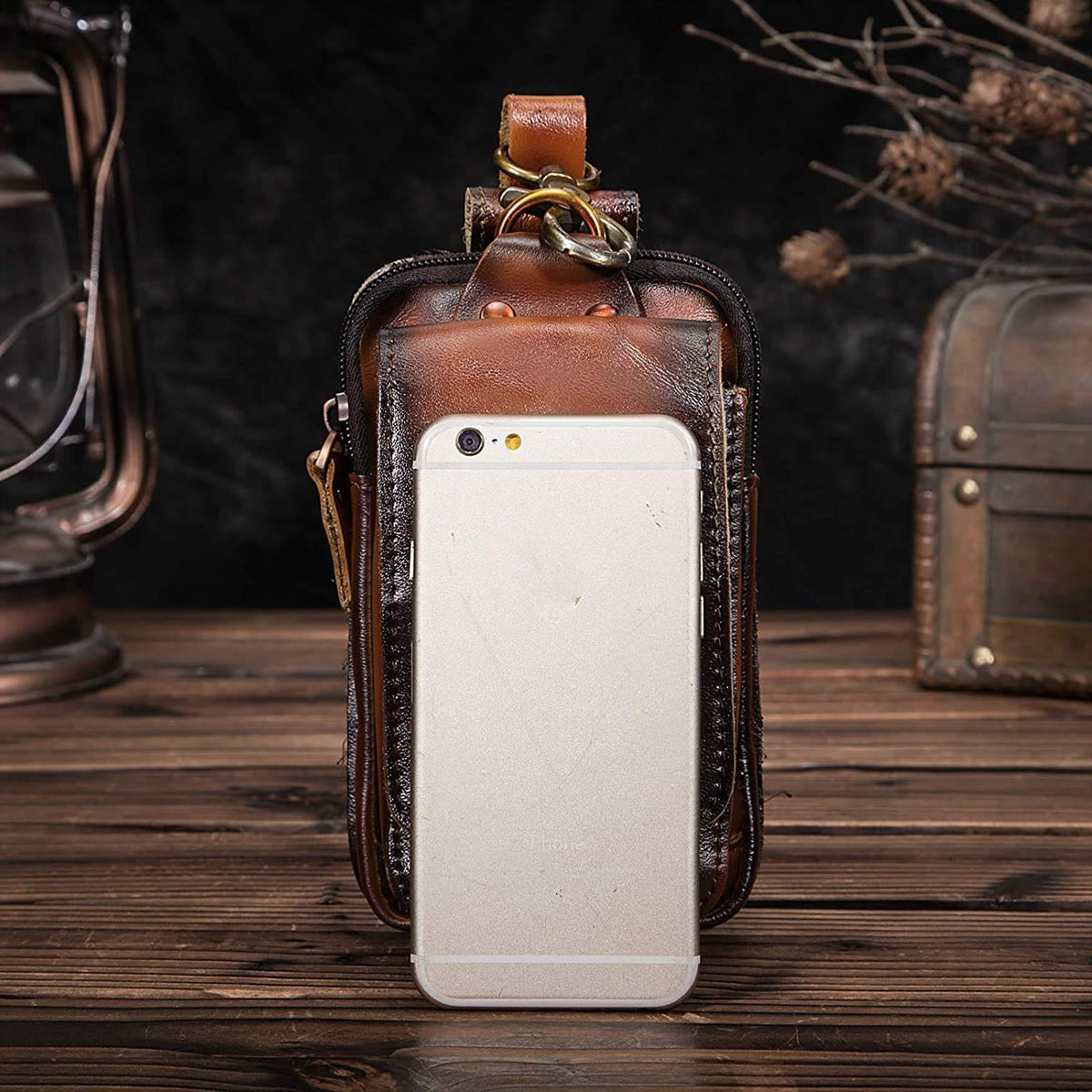 Waist Pack Full-Grain Leather RF Shielding