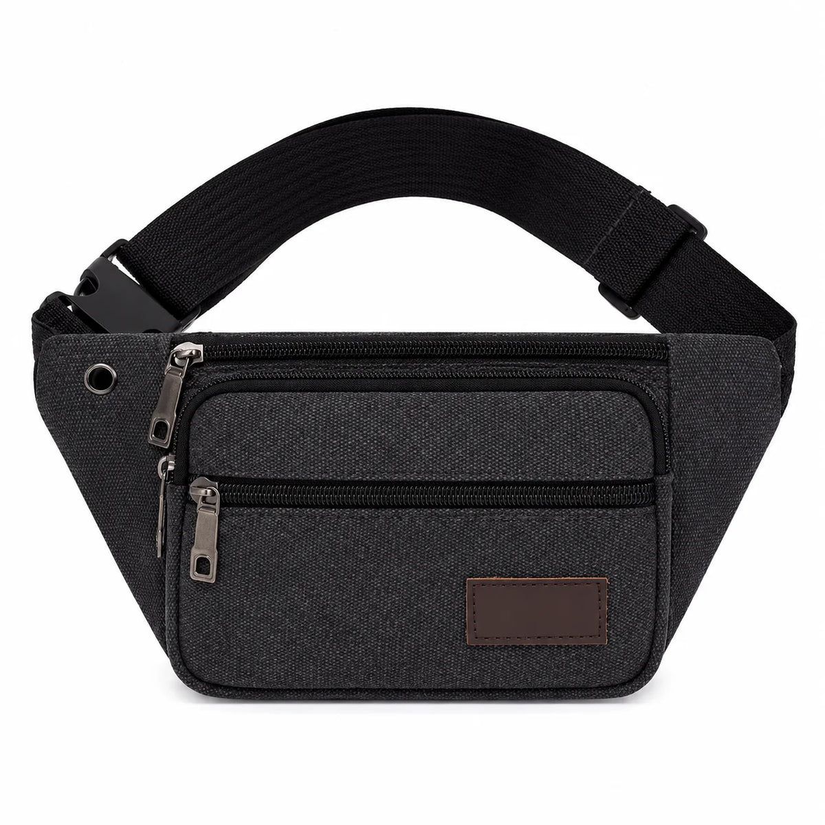 Waist Pack Thick Canvas Multiple Zippered Pockets