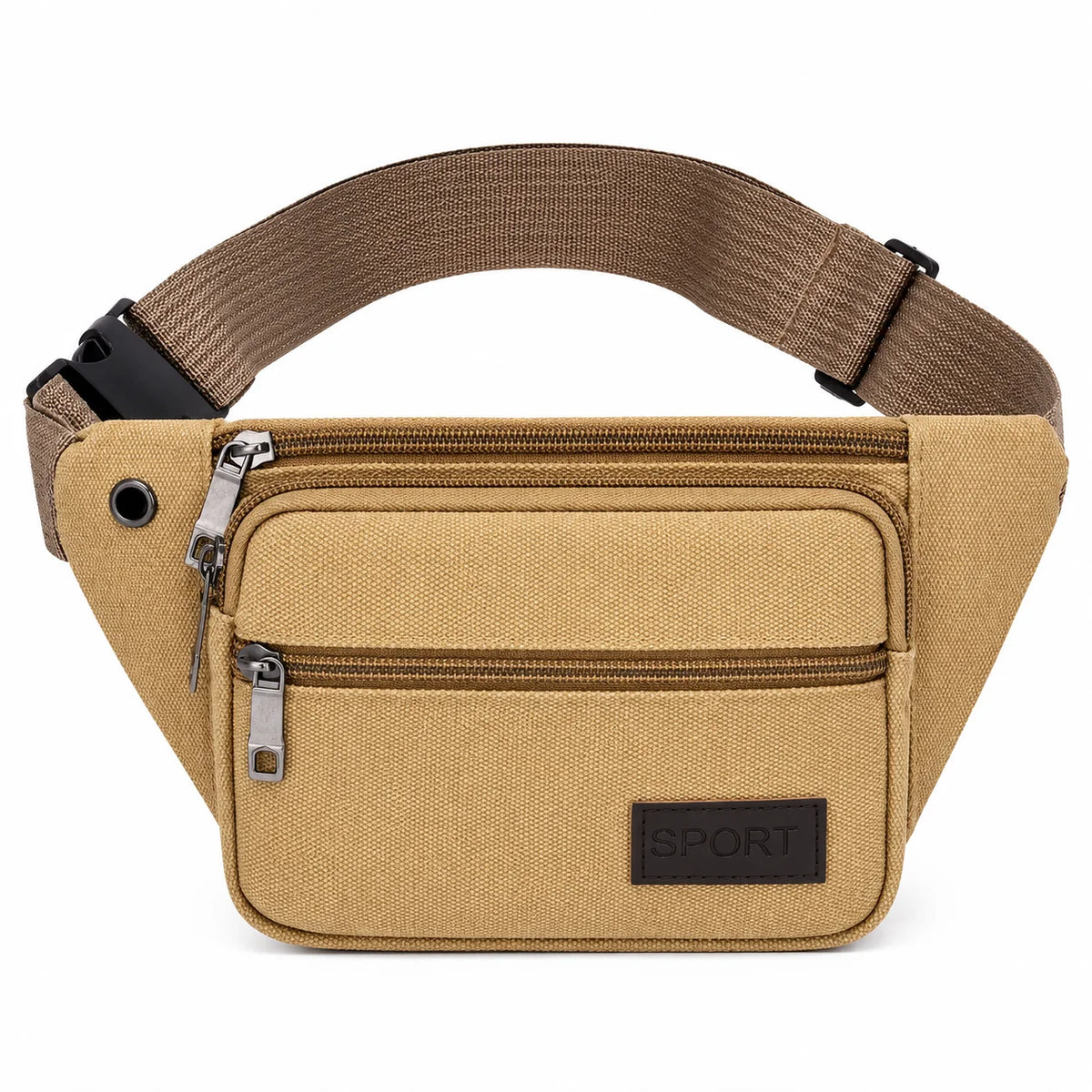Waist Pack Thick Canvas Multiple Zippered Pockets