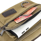 Waist Pack Thick Canvas Multiple Zippered Pockets