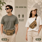Waist Pack Thick Canvas Multiple Zippered Pockets