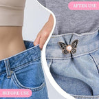Waist Tightener Clip Butterfly Shape Faux Pearl No-Sew