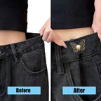 Waist Tightener Clip Butterfly Shape Faux Pearl No-Sew