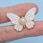 Waist Tightener Clip Butterfly Shape Faux Pearl No-Sew