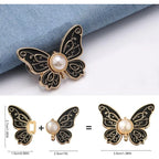 Waist Tightener Clip Butterfly Shape Faux Pearl No-Sew