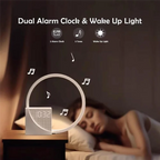 Wake-Up Light & Alarm USB Charging Bedside Lamp