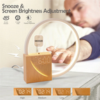 Wake-Up Light & Alarm USB Charging Bedside Lamp