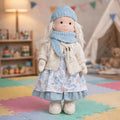 Waldorf Doll Handmade Cotton Body Embroidered Face Knitted Outfit