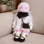 Waldorf Doll Handmade Cotton Body Embroidered Face Knitted Outfit