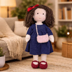 Waldorf Doll Handmade Cotton Body Embroidered Face Knitted Outfit