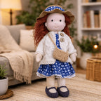 Waldorf Doll Handmade Cotton Body Embroidered Face Knitted Outfit
