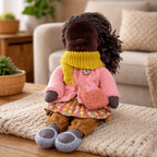 Waldorf Doll Handmade Cotton Body Embroidered Face Knitted Outfit