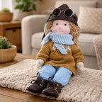 Waldorf Doll Handmade Cotton Body Embroidered Face Knitted Outfit