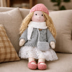 Waldorf Doll Handmade Cotton Body Embroidered Face Knitted Outfit