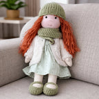 Waldorf Doll Handmade Cotton Body Embroidered Face Knitted Outfit