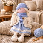 Waldorf Doll Handmade Cotton Body Embroidered Face Knitted Outfit