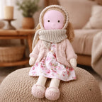 Waldorf Doll Handmade Cotton Body Embroidered Face Knitted Outfit