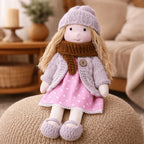 Waldorf Doll Handmade Cotton Body Embroidered Face Knitted Outfit