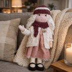 Waldorf Doll Handmade Cotton Body Embroidered Face Knitted Outfit