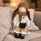 Waldorf Doll Handmade Cotton Body Embroidered Face Knitted Outfit