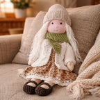 Waldorf Doll Handmade Cotton Body Embroidered Face Knitted Outfit