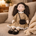 Waldorf Doll Handmade Cotton Body Embroidered Face Knitted Outfit