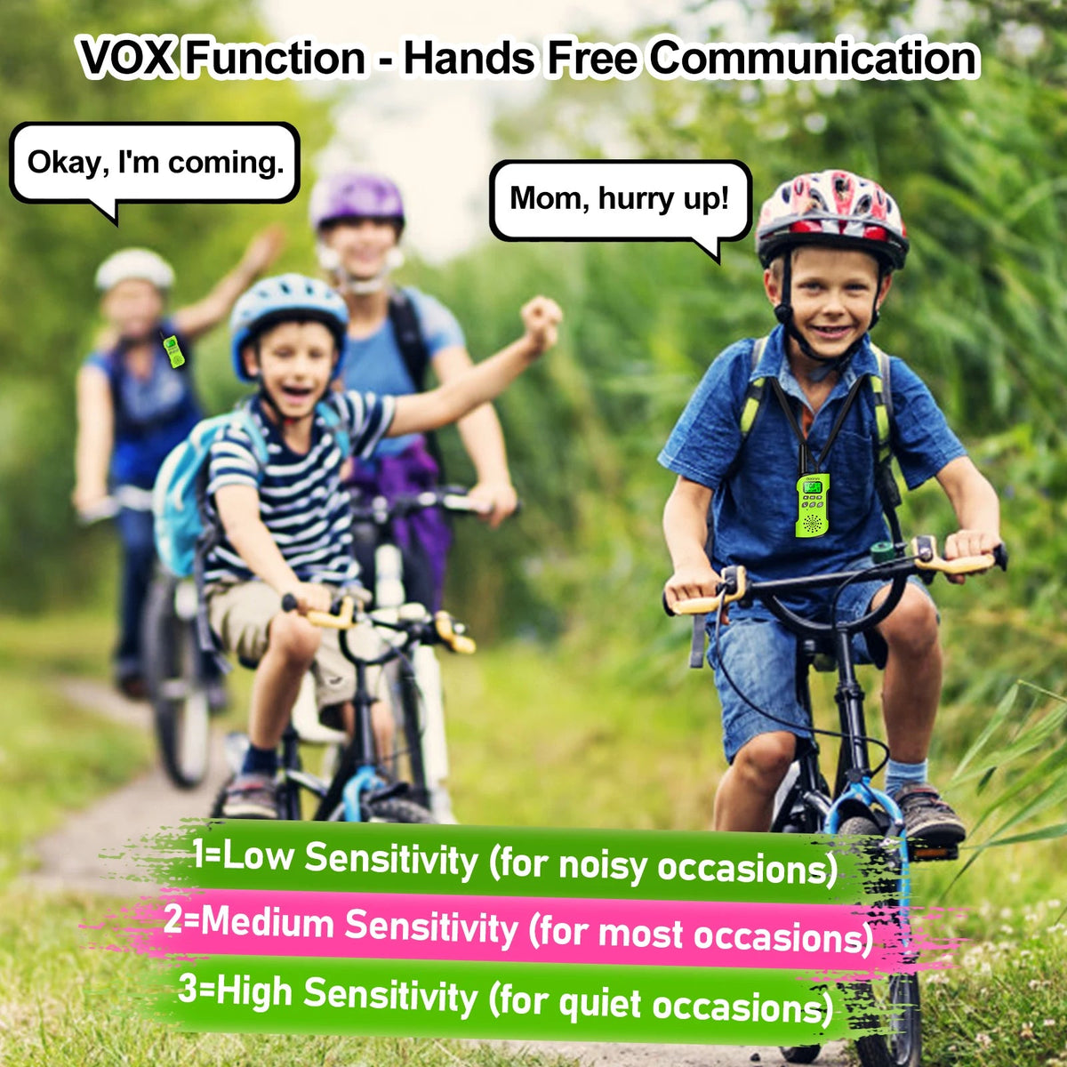 Walkie Talkies Long-Range 1.9 Mile Rechargeable USB-C