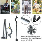Walking Cane Aluminum Ergonomic Grip Twelve Heights
