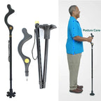 Walking Cane Aluminum Ergonomic Grip Twelve Heights
