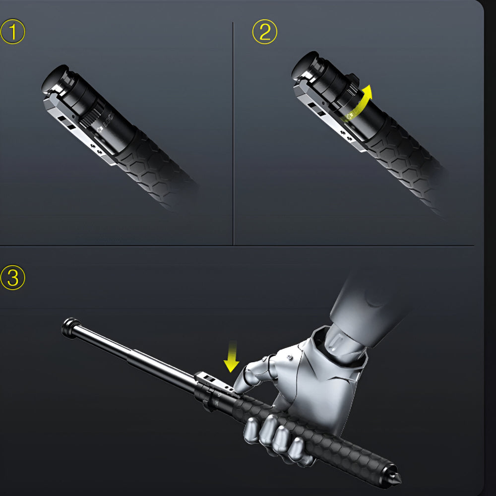 Walking Cane One-Hand Telescopic Folding Non-Slip Grip