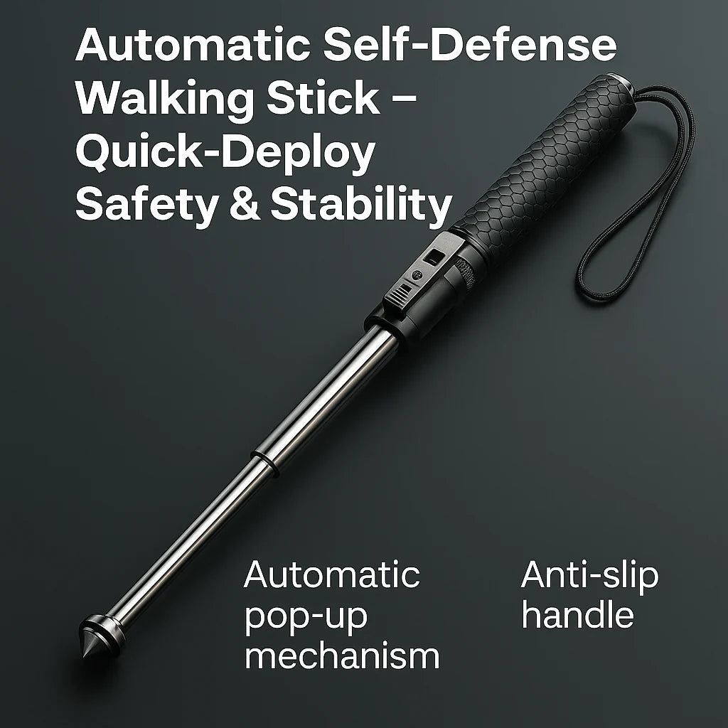 Walking Cane Quick-Deploy Telescopic Non-Slip Handle