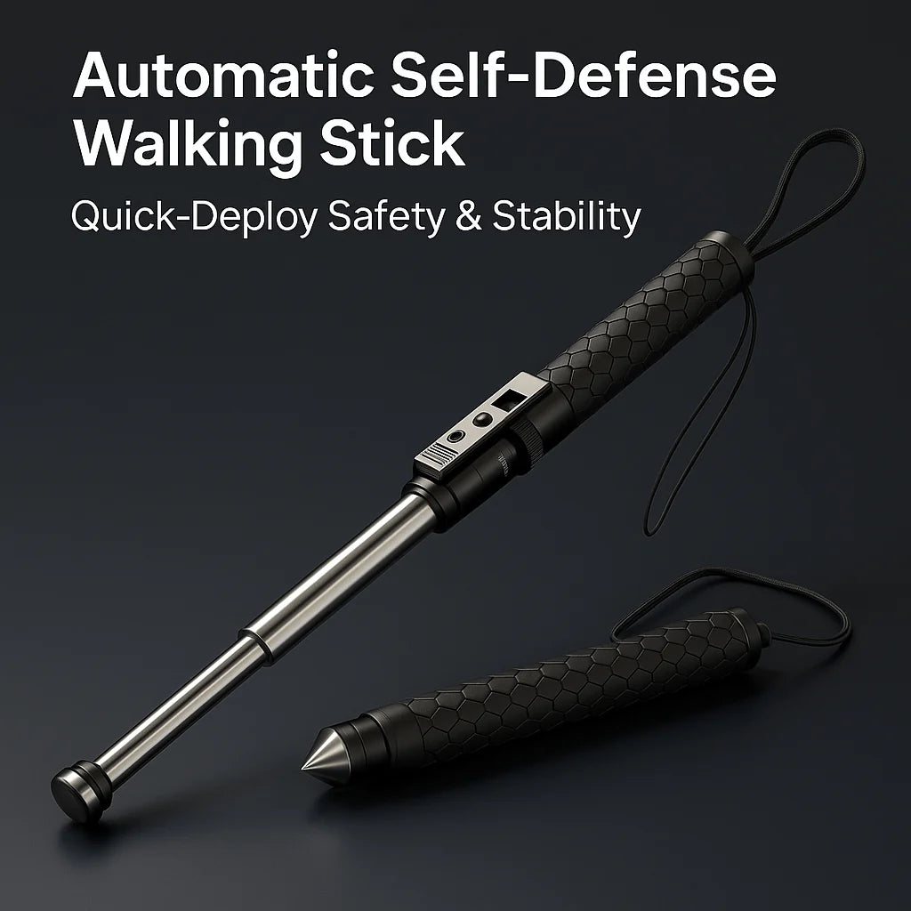 Walking Cane Quick-Deploy Telescopic Non-Slip Handle