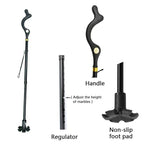 Walking Stick Adjustable 12 Heights Rotating Tip