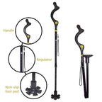 Walking Stick Adjustable 12 Heights Rotating Tip