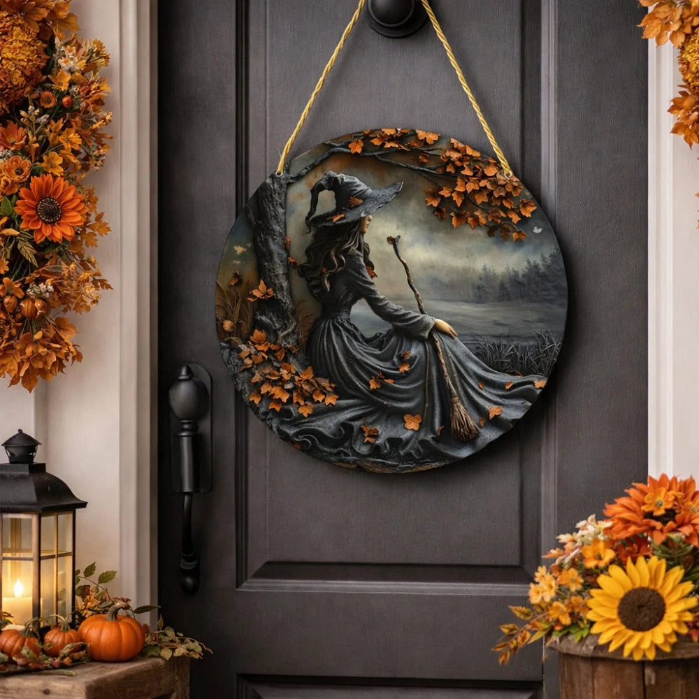 Wall Art Layered Witch 12 Inch Wood Coated Finish