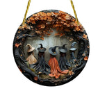 Wall Art Layered Witch 12 Inch Wood Coated Finish