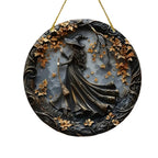 Wall Art Layered Witch 12 Inch Wood Coated Finish