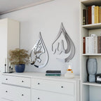 Wall Art Teardrop Arabic Calligraphy Wood & Acrylic