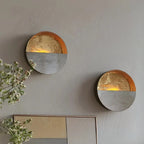 Wall Candle Holder Sculptural Eclipse Golden Interior