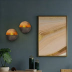 Wall Candle Holder Sculptural Eclipse Golden Interior
